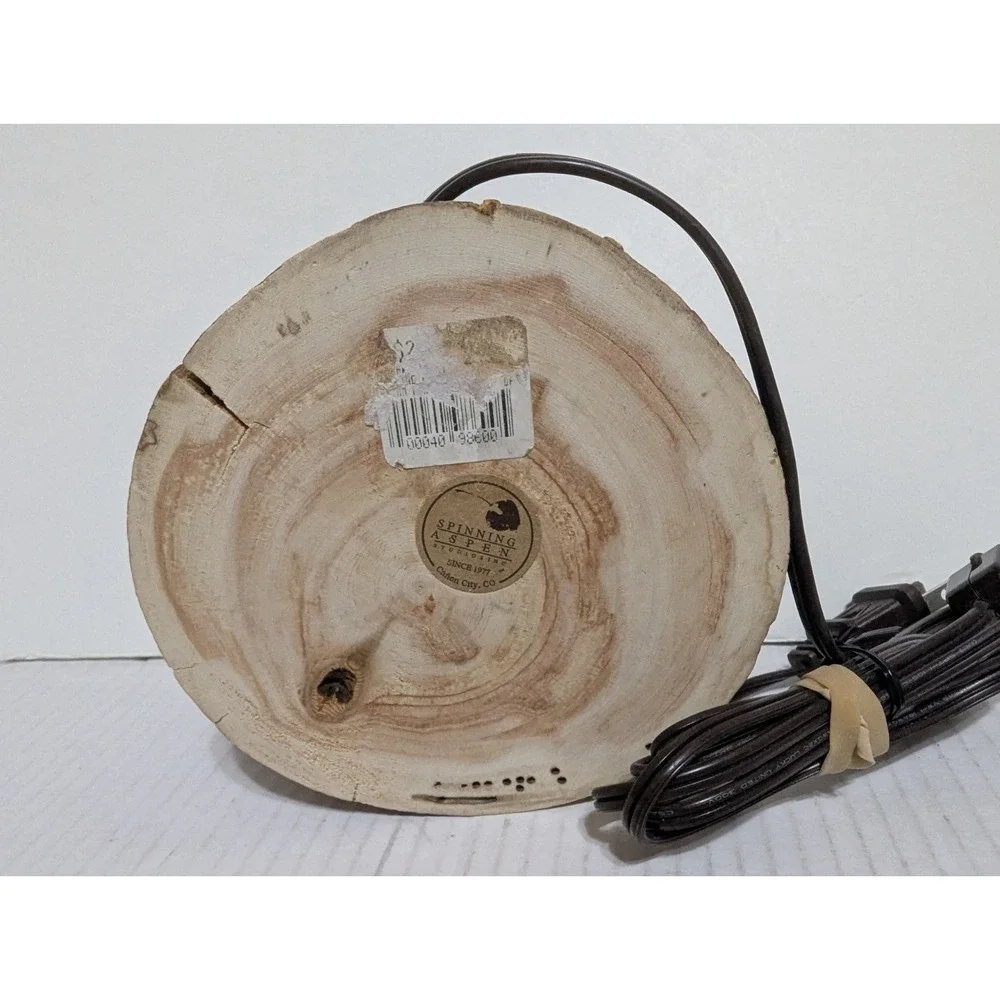 Spinnig Aspen Candle Wooden Electric Candle Horse Craft